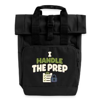 Family Provision Emergency Planner Prepper - Roll Top Backpack with Two Handles - black - Front