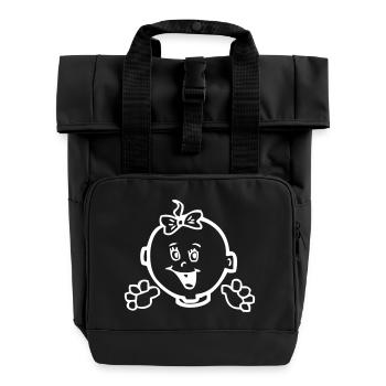 babygirl001 - Sac à dos Roll Top à deux anses - noir - Devant