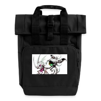 Anime full shotfull body animal Illustration style - Rolltop Rucksack mit zwei Griffen - Schwarz - Vorne