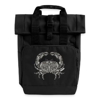 Cancer star sign - Roll Top Backpack with Two Handles - black - Front