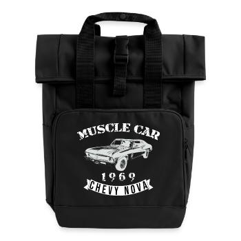 Conception vintage de Chevelle Muscle Car - Sac à dos Roll Top à deux anses - noir - Devant