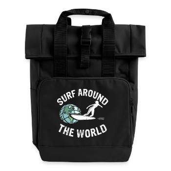 SURF autour du monde - Sac à dos Roll Top à deux anses - noir - Devant