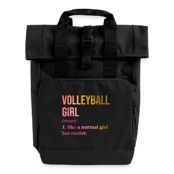 volley-ball - Sac à dos Roll Top à deux anses - noir - Devant