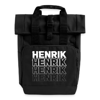 Henrik - Rolltop Rucksack mit zwei Griffen - Schwarz - Vorne