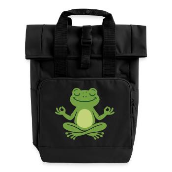 Bewusstsein Für Psychische Gesundheit Affirmation - Rolltop Rucksack mit zwei Griffen - Schwarz - Vorne