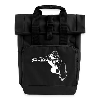 planche à neige - Sac à dos Roll Top à deux anses - noir - Devant