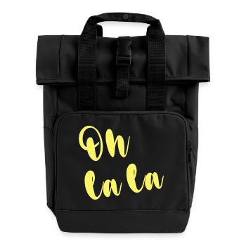 OH LA LA - Rolltop Rucksack mit zwei Griffen - Schwarz - Vorne