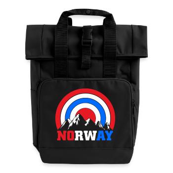 Norvège Oslo Scandinavie Norvégien - Sac à dos Roll Top à deux anses - noir - Devant