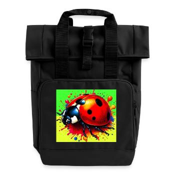 ladybird - Roll Top Backpack with Two Handles - black - Front