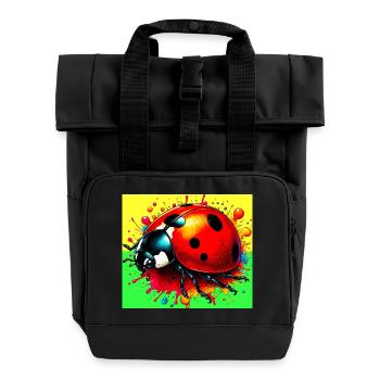 ladybird - Roll Top Backpack with Two Handles - black - Front