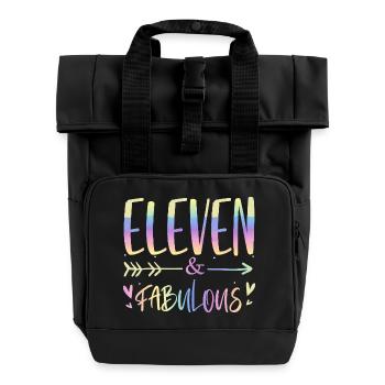 Onze & Fabuleux Scénario Arc-en-ciel - Sac à dos Roll Top à deux anses - noir - Devant