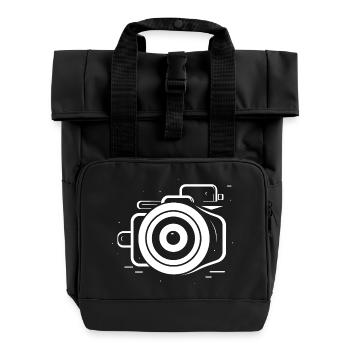 Kamera Fokus - Rolltop Rucksack mit zwei Griffen - Schwarz - Vorne