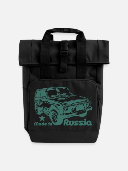 Lada Niva - Rolltop Rucksack mit zwei Griffen - Schwarz