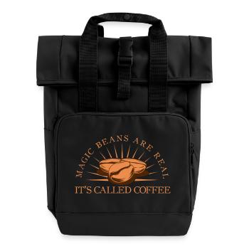 Coffee Magic Beans - Sac à dos Roll Top à deux anses - noir - Devant