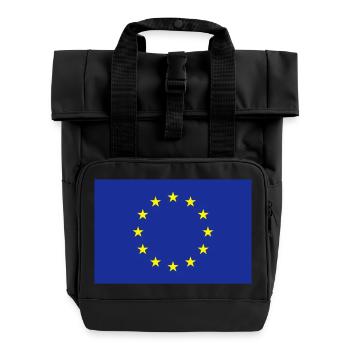 Europe__V001 - Sac à dos Roll Top à deux anses - noir - Devant
