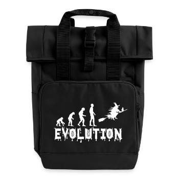 EVOLUTION HEXE Hexerei Zauberin Halloween Geschenk - Rolltop Rucksack mit zwei Griffen - Schwarz - Vorne