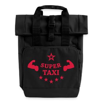 Super Taxi - Rolltop Rucksack mit zwei Griffen - Schwarz - Vorne