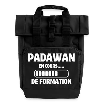 formation apprentissage, apprentis, travail humour - Sac à dos Roll Top à deux anses - noir - Devant
