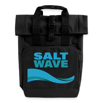 SALT WAVE - Rolltop Rucksack mit zwei Griffen - Schwarz - Vorne