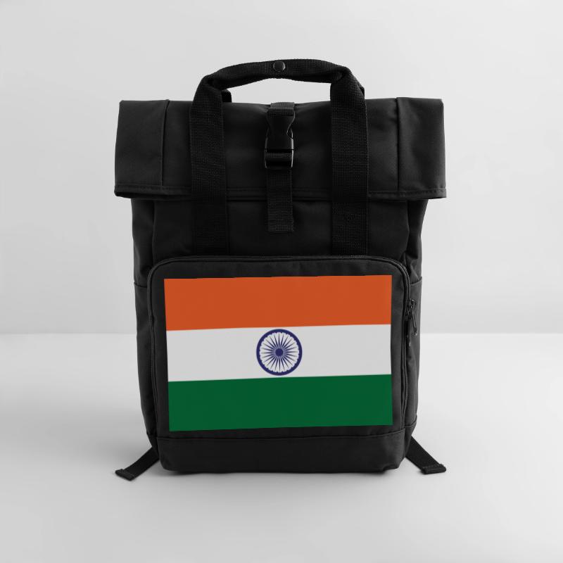 India Roll Top Backpack with Two Handles