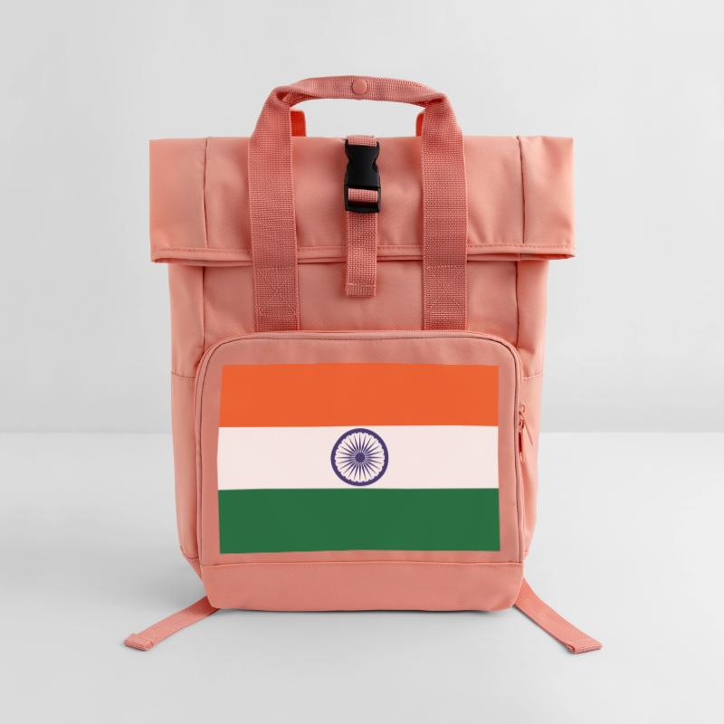 India Roll Top Backpack with Two Handles