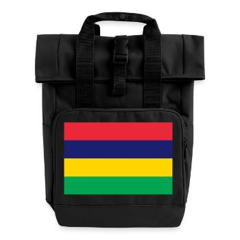 Mauritius - Rolltop Rucksack mit zwei Griffen - Schwarz - Vorne
