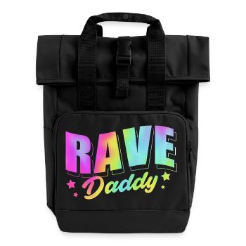 Rave Raver Musique techno Techno basse Table de mixage - Sac à dos Roll Top à deux anses - noir - Devant