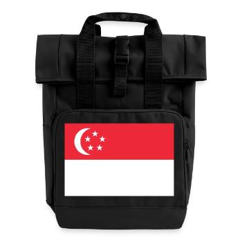 Singapore - Roll Top Backpack with Two Handles - black - Front