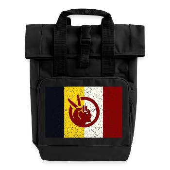 Mouvement amérindien - Sac à dos Roll Top à deux anses - noir - Devant