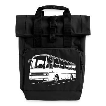 Klassiker der Straße - Rolltop Rucksack mit zwei Griffen - Schwarz - Vorne