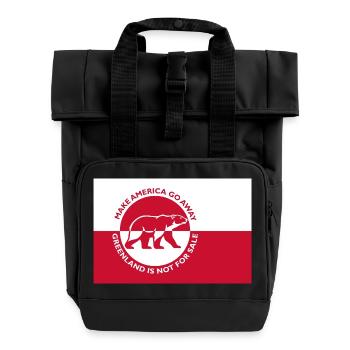 Groenland - Faire disparaître l’Amérique (Édition drapeau) - Sac à dos Roll Top à deux anses - noir - Devant