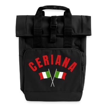 Ceriana avec drapeaux italiens croisés - Sac à dos Roll Top à deux anses - noir - Devant