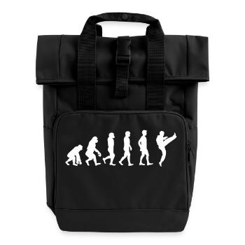Evolution Karate - Roll Top Backpack with Two Handles - black - Front
