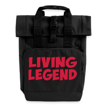citation rigolote marrante texte drôle je suis - Sac à dos Roll Top à deux anses - noir - Devant