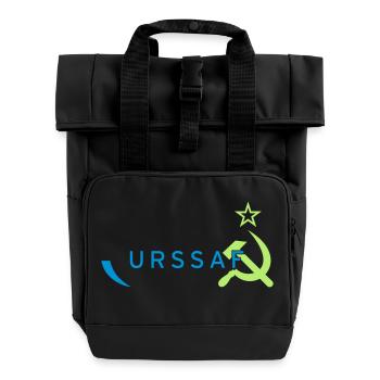 Logo URSS/ URSSAF Vert & Bleu - Sac à dos Roll Top à deux anses - noir - Devant