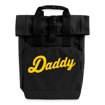 Daddy - Roll Top Backpack with Two Handles - black - Front