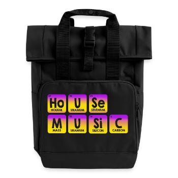 Rave Raver Musique techno Techno basse Table de mixage - Sac à dos Roll Top à deux anses - noir - Devant