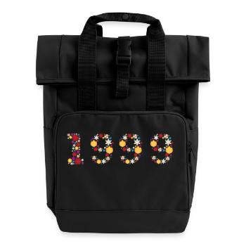 Fleurs 1999 - Sac à dos Roll Top à deux anses - noir - Devant
