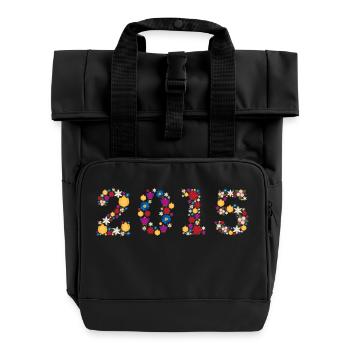 Fleurs 2015 - Sac à dos Roll Top à deux anses - noir - Devant