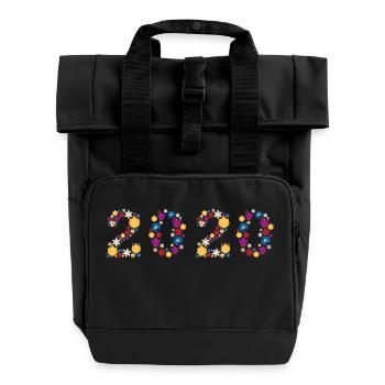 Fleurs 2020 - Sac à dos Roll Top à deux anses - noir - Devant