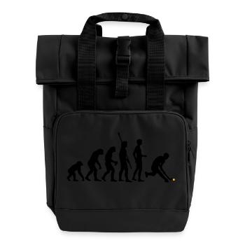 evolution_herren_hockey_2c - Rolltop Rucksack mit zwei Griffen - Schwarz - Vorne