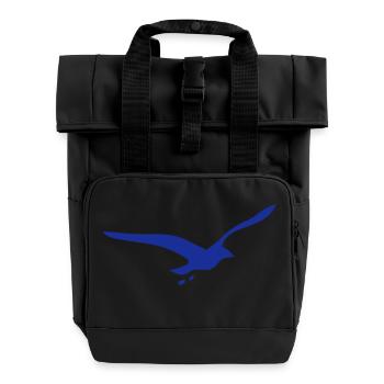 Möwe - Rolltop Rucksack mit zwei Griffen - Schwarz - Vorne