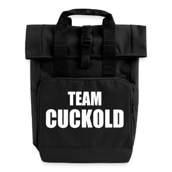 Team cuckold - Roll Top Backpack with Two Handles - black - Front