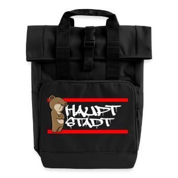 Berlin Capital - Roll Top Backpack with Two Handles - black - Front