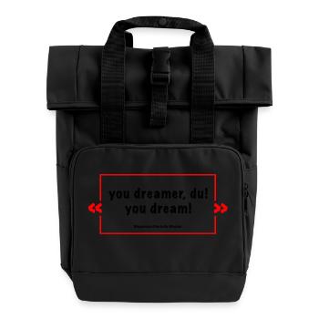you dreamer du - culte disant MB - Sac à dos Roll Top à deux anses - noir - Devant