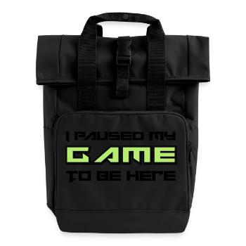Gamer - Rolltop Rucksack mit zwei Griffen - Schwarz - Vorne