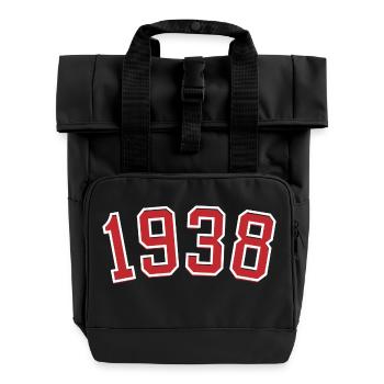 Sport Jahrgang 1938 - Rolltop Rucksack mit zwei Griffen - Schwarz - Vorne