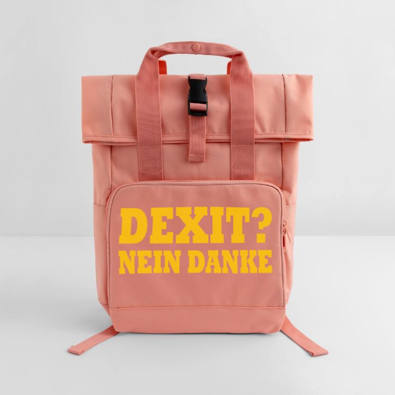 Dexit no thanks Roll Top Backpack with Two Handles