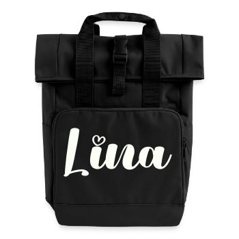 Nom de Lina - Sac à dos Roll Top à deux anses - noir - Devant