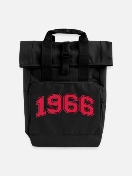 1966 - Rolltop Rucksack mit zwei Griffen - Schwarz
